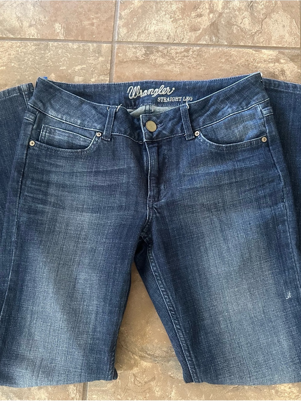 Wrangler Women's Dark Blue Straight Leg Jeans